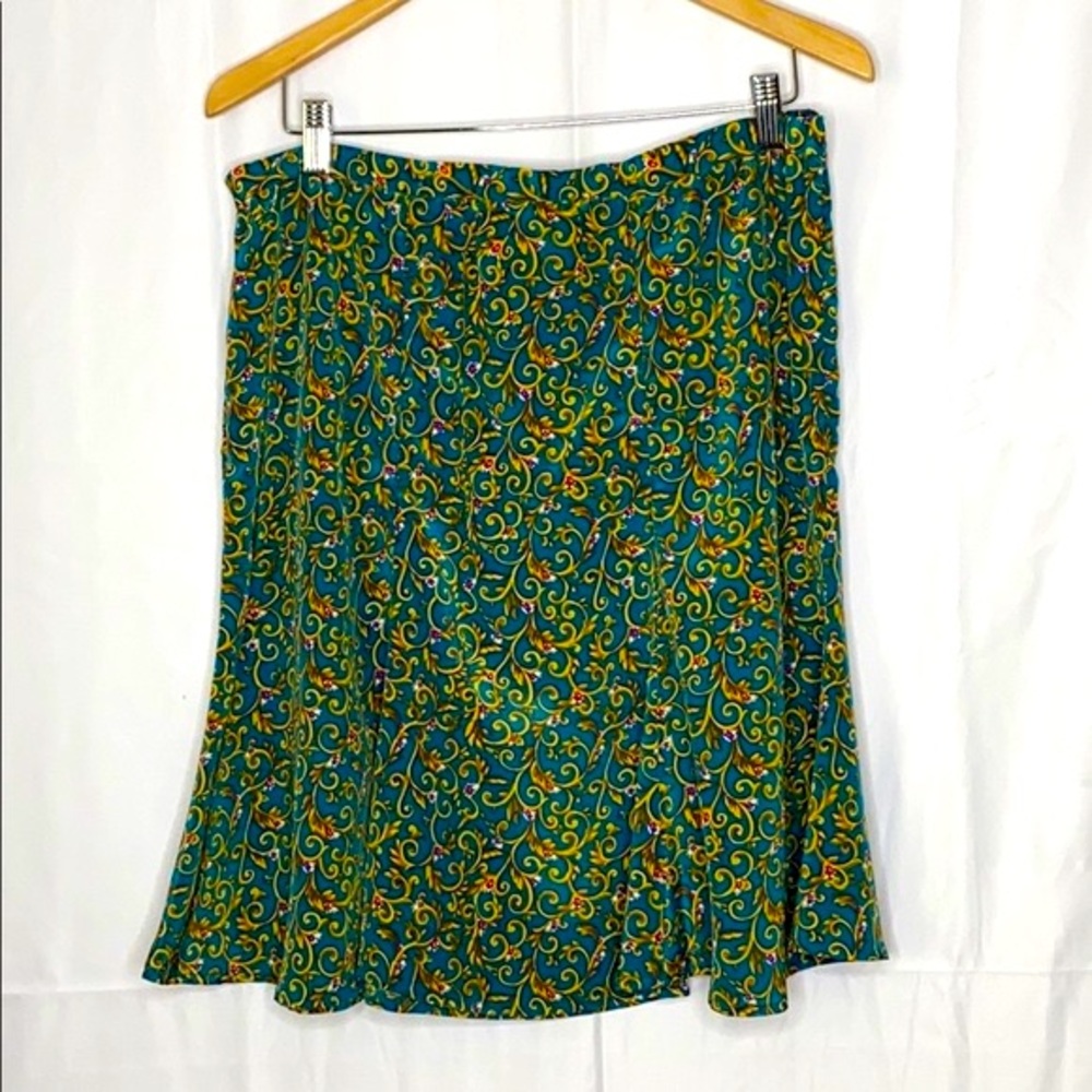 Vintage 80's Leslie Fay pleated floral skirt